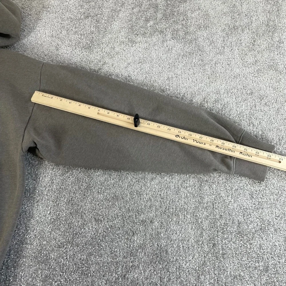 North Face Hoodie Mens Medium Sweatshirt Glitch Logo Fleece Pullover‎ Gray